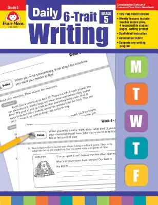 Écriture quotidienne à 6 traits, 5e année - Daily 6-Trait Writing Grade 5