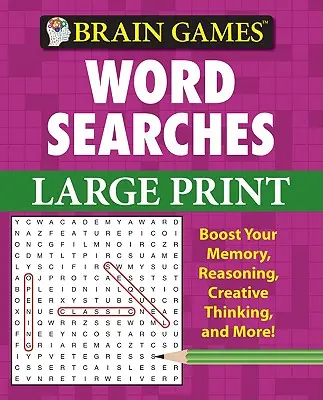 Brain Games - Word Searches - Gros caractères (violet) - Brain Games - Word Searches - Large Print (Purple)