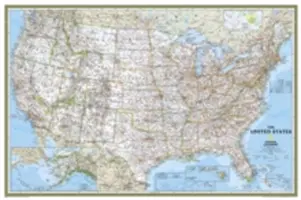 National Geographic : Carte murale classique des États-Unis (format poster : 36 X 24 pouces) - National Geographic: United States Classic Wall Map (Poster Size: 36 X 24 Inches)