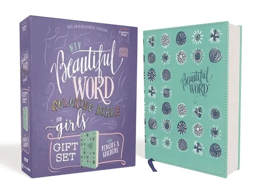 Niv, Beautiful Word Coloring Bible for Girls Pencil/Sticker Gift Set, Updated, Leathersoft Over Board, Teal, Comfort Print : 600+ versets à colorier - Niv, Beautiful Word Coloring Bible for Girls Pencil/Sticker Gift Set, Updated, Leathersoft Over Board, Teal, Comfort Print: 600+ Verses to Color