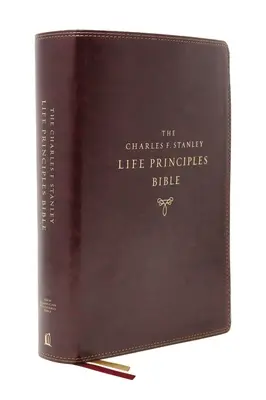 Nasb, Charles F. Stanley Life Principles Bible, 2e édition, Leathersoft, Burgundy, Thumb Indexed, Comfort Print : Sainte Bible, New American Standard Bi - Nasb, Charles F. Stanley Life Principles Bible, 2nd Edition, Leathersoft, Burgundy, Thumb Indexed, Comfort Print: Holy Bible, New American Standard Bi