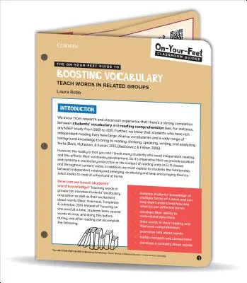 The On-Your-Feet Guide to Boosting Vocabulary : Enseigner les mots par groupes apparentés - The On-Your-Feet Guide to Boosting Vocabulary: Teach Words in Related Groups