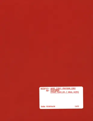 Dara Birnbaum : Note(s) : Processus de travail RE : Préoccupations (que l'on prend en charge / que l'on traite) - Dara Birnbaum: Note(s): Work(ing) Process(es) RE: Concerns (That Take on / Deal With)