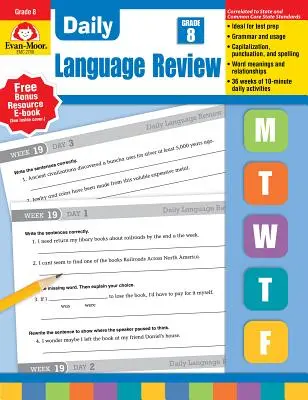 Révision quotidienne de la langue, 8e année Te - Daily Language Review, Grade 8 Te