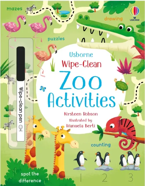 Activités de zoo à essuyer - Wipe-Clean Zoo Activities