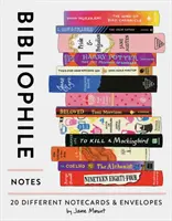 Bibliophile Notes : 20 cartes de notes et enveloppes différentes (Cartes de notes pour les amoureux des livres, cartes de notes illustrées, papeterie) - Bibliophile Notes: 20 Different Notecards & Envelopes (Notecards for Book Lovers, Illustrated Notecards, Stationery)