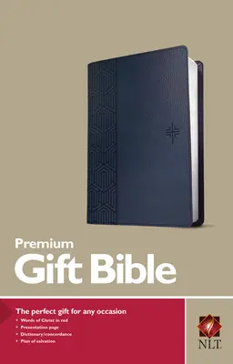 Premium Gift Bible NLT (lettre rouge, simili-cuir, bleu) - Premium Gift Bible NLT (Red Letter, Leatherlike, Blue)