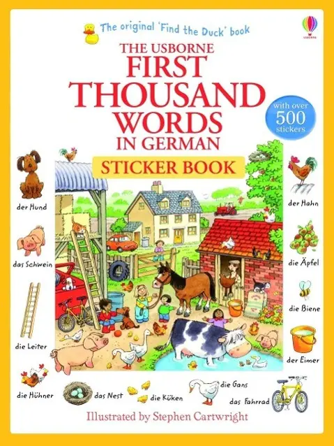 Livre d'autocollants des mille premiers mots en allemand - First Thousand Words in German Sticker Book