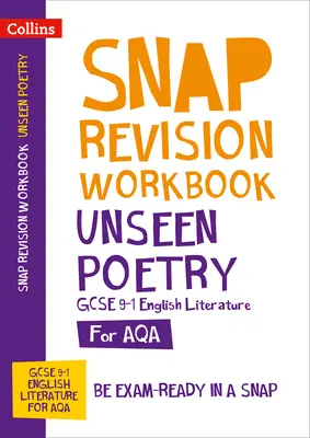 AQA Unseen Poetry Anthology Workbook - Idéal pour l'apprentissage à domicile, les examens de 2022 et 2023 - AQA Unseen Poetry Anthology Workbook - Ideal for Home Learning, 2022 and 2023 Exams