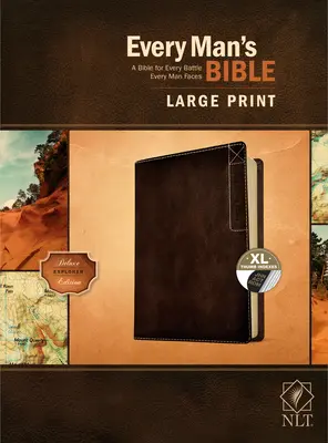 Every Man's Bible NLT, Large Print, Deluxe Explorer Edition (Leatherlike, Rustic Brown, Indexed) - Every Man's Bible Nlt, Large Print, Deluxe Explorer Edition (Leatherlike, Rustic Brown, Indexed)