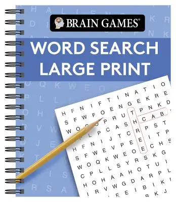 Brain Games - Recherche de mots en gros caractères (bleu) - Brain Games - Word Search Large Print (Blue)