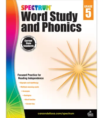 Spectrum Word Study and Phonics, 5e année - Spectrum Word Study and Phonics, Grade 5