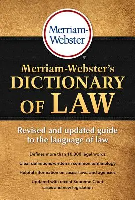 Dictionnaire de droit de Merriam-Webster - Merriam-Webster's Dictionary of Law