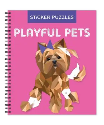 Brain Games - Sticker by Letter : Les animaux enjoués (Puzzles d'autocollants - Cahier d'activités pour enfants) - Brain Games - Sticker by Letter: Playful Pets (Sticker Puzzles - Kids Activity Book)