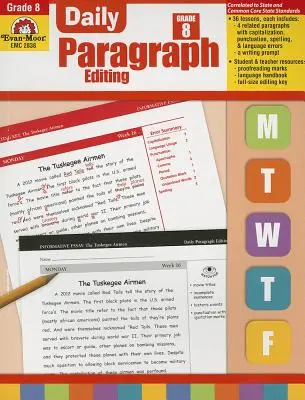 Révision quotidienne de paragraphes, 8e année - Daily Paragraph Editing Grade 8