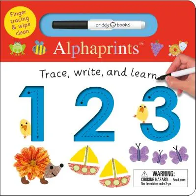 Alphaprints : Tracer, écrire et apprendre 123 : Traçage au doigt et stylo effaçable - Alphaprints: Trace, Write, and Learn 123: Finger Tracing & Wipe Clean