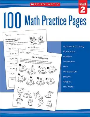 100 pages d'exercices de mathématiques : Grade 2 - 100 Math Practice Pages: Grade 2