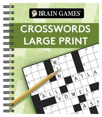 Jeux cérébraux - Mots croisés en gros caractères (vert) - Brain Games - Crosswords Large Print (Green)