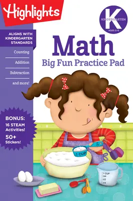 Cahier d'exercices de mathématiques pour le jardin d'enfants - Kindergarten Math Big Fun Practice Pad