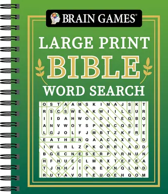 Brain Games - Recherche de mots dans la Bible en gros caractères (vert) - Brain Games - Large Print Bible Word Search (Green)