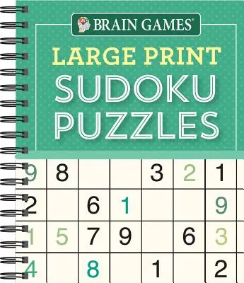 Jeux cérébraux - Casse-tête Sudoku en gros caractères (vert) - Brain Games - Large Print Sudoku Puzzles (Green)