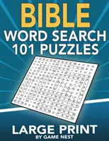 Recherche de mots dans la Bible 101 Puzzles en gros caractères : Jeu de puzzle avec versets bibliques inspirants pour adultes et enfants - Bible Word Search 101 Puzzles Large Print: Puzzle Game With Inspirational Bible Verses for Adults and Kids