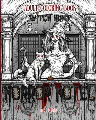 Livre de coloriage pour adultes Horror Hotel : Chasse aux sorcières - Adult Coloring Book Horror Hotel: Witch Hunt