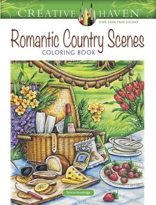 Livre à colorier Creative Haven Romantic Country Scenes (en anglais) - Creative Haven Romantic Country Scenes Coloring Book