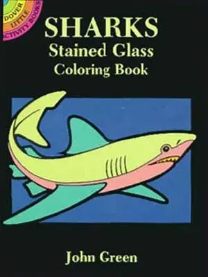 Livre à colorier en verre teinté sur les requins - Sharks Stained Glass Coloring Book