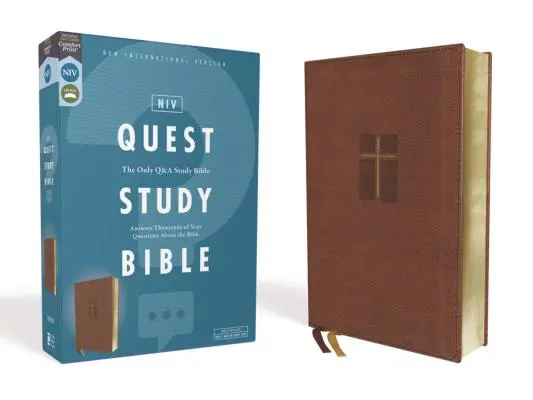 Niv, Quest Study Bible, Leathersoft, Brown, Comfort Print : Bible d'étude Quest, Leathersoft, marron, impression confortable : la seule Bible d'étude Q et A - Niv, Quest Study Bible, Leathersoft, Brown, Comfort Print: The Only Q and A Study Bible