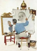 Triple autoportrait de Norman Rockwell tiré du carnet du Saturday Evening Post - Norman Rockwell's Triple Self-Portrait from the Saturday Evening Post Notebook