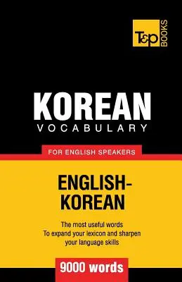 Vocabulaire coréen pour anglophones - 9000 mots - Korean vocabulary for English speakers - 9000 words