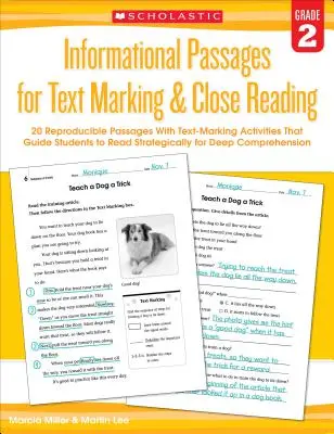 Lectures informatives pour le marquage du texte et la lecture attentive : Le livre d'histoire de l'école : 20 passages reproductibles avec des activités de marquage de texte qui guident les élèves dans la lecture attentive. - Informational Passages for Text Marking & Close Reading: Grade 2: 20 Reproducible Passages with Text-Marking Activities That Guide Students to Read St