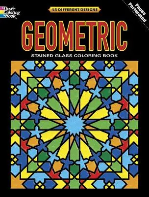 Livre de coloriage de vitraux géométriques - Geometric Stained Glass Coloring Book