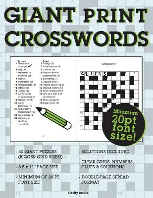 Mots croisés en format géant - Giant Print Crosswords