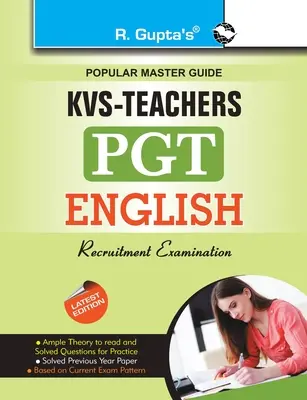 Kvs : Guide d'examen pour le recrutement des enseignants d'anglais (PGT) - Kvs: English (PGT) Teachers Recruitment Exam Guide