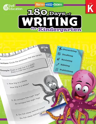 180 jours d'écriture pour la maternelle (espagnol) : S'entraîner, évaluer, diagnostiquer - 180 Days of Writing for Kindergarten (Spanish): Practice, Assess, Diagnose