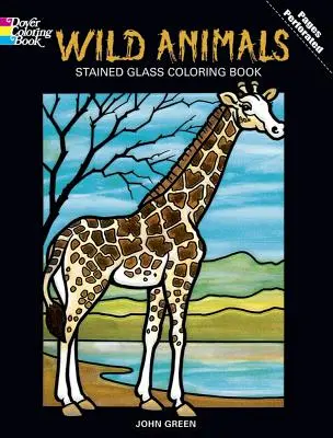 Livre à colorier des animaux sauvages - Wild Animals Stained Glass Coloring Book