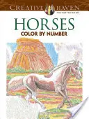 Livre de coloriage « Chevaux » à colorier avec des chiffres - Horses Color by Number Coloring Book