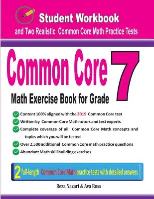 Common Core Math Exercise Book for Grade 7 : Student Workbook and Two Realistic Common Core Math Tests (en anglais) - Common Core Math Exercise Book for Grade 7: Student Workbook and Two Realistic Common Core Math Tests