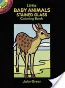 Livre à colorier des petits animaux en vitrail - Little Baby Animals Stained Glass Coloring Book