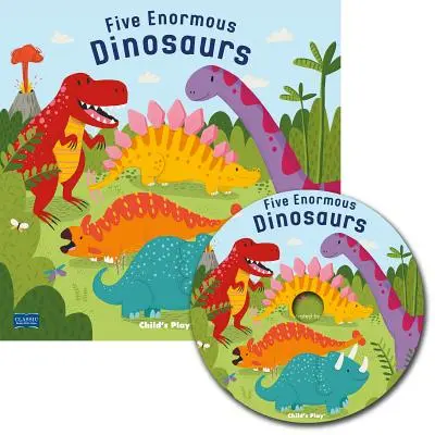 Cinq énormes dinosaures [avec CD (audio)] - Five Enormous Dinosaurs [With CD (Audio)]