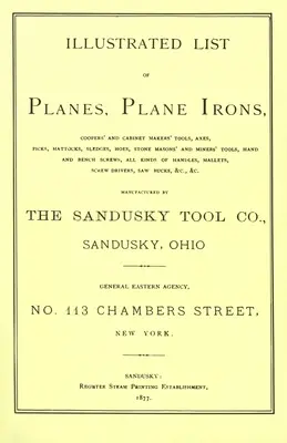 Catalogue de la Sandusky Tool Co. 1877 - Sandusky Tool Co. 1877 Catalog