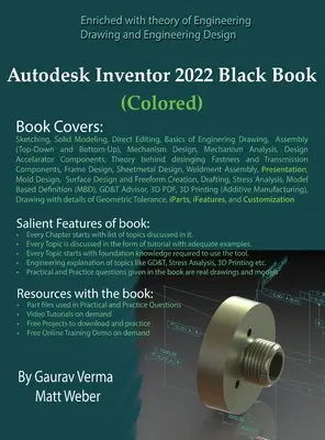 Livre noir Autodesk Inventor 2022 (coloré) - Autodesk Inventor 2022 Black Book (Colored)