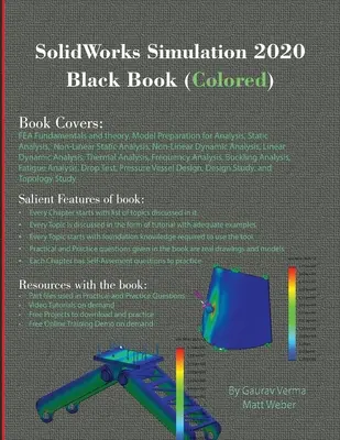 Livre noir de SolidWorks Simulation 2020 (coloré) - SolidWorks Simulation 2020 Black Book (Colored)