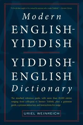 Dictionnaire moderne anglais-yiddish Yiddish-anglais - Modern English-Yiddish Yiddish-English Dictionary