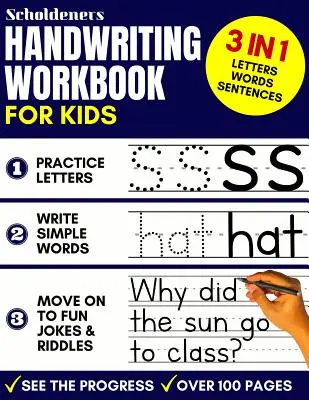 Handwriting Workbook for Kids : 3-in-1 Writing Practice Book to Master Letters, Words & Sentences (en anglais) - Handwriting Workbook for Kids: 3-in-1 Writing Practice Book to Master Letters, Words & Sentences