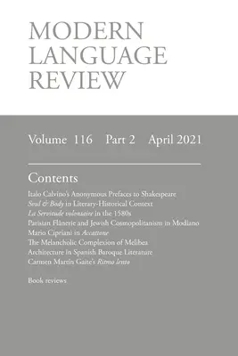 Revue des langues vivantes (116 : 2) Avril 2021 - Modern Language Review (116: 2) April 2021