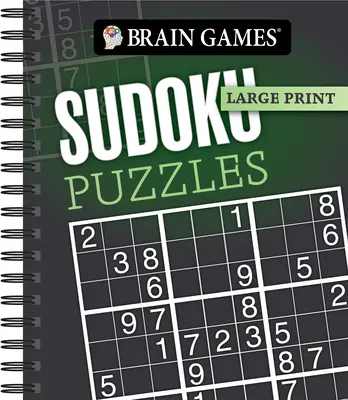Jeux cérébraux - Gros caractères : Casse-tête Sudoku (gris foncé) - Brain Games - Large Print: Sudoku Puzzles (Dark Gray)