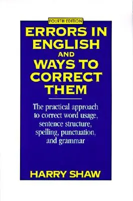 Erreurs d'anglais et moyens de les corriger - Errors in English and Ways to Correct Them